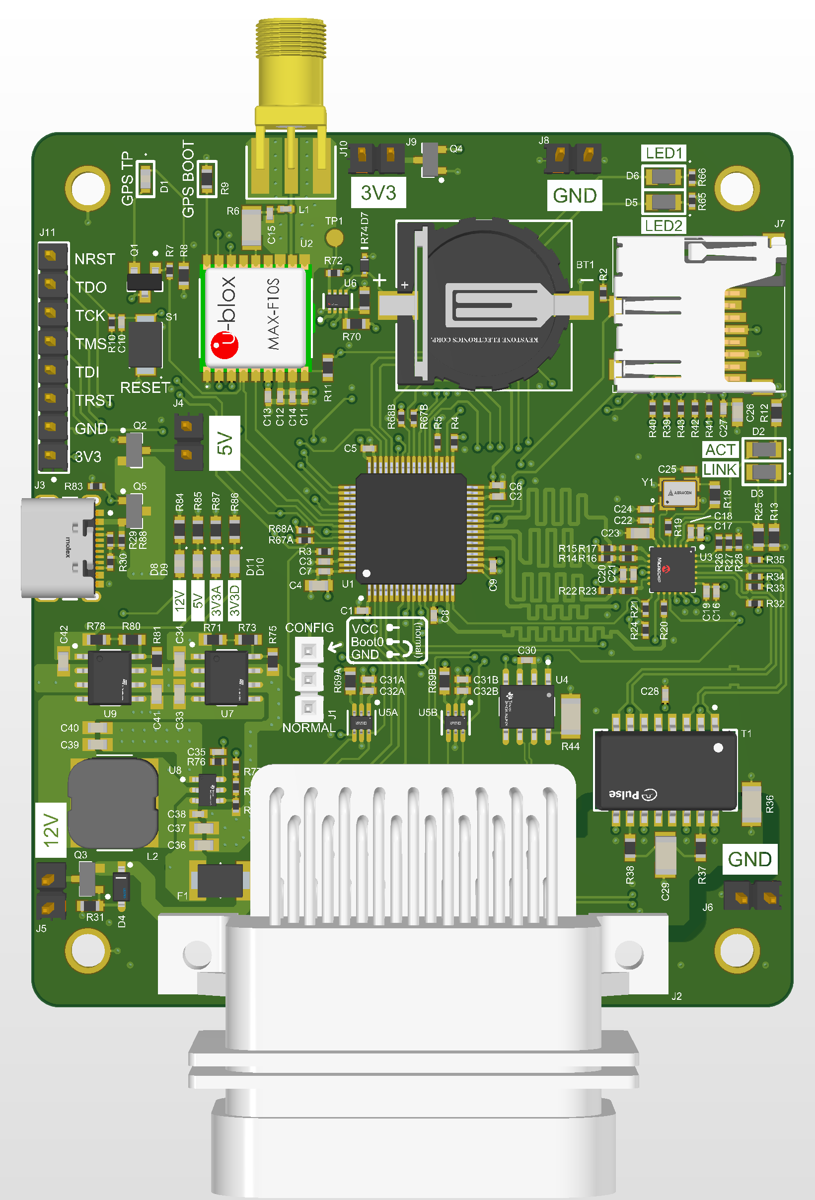 Digital Board Top View Render